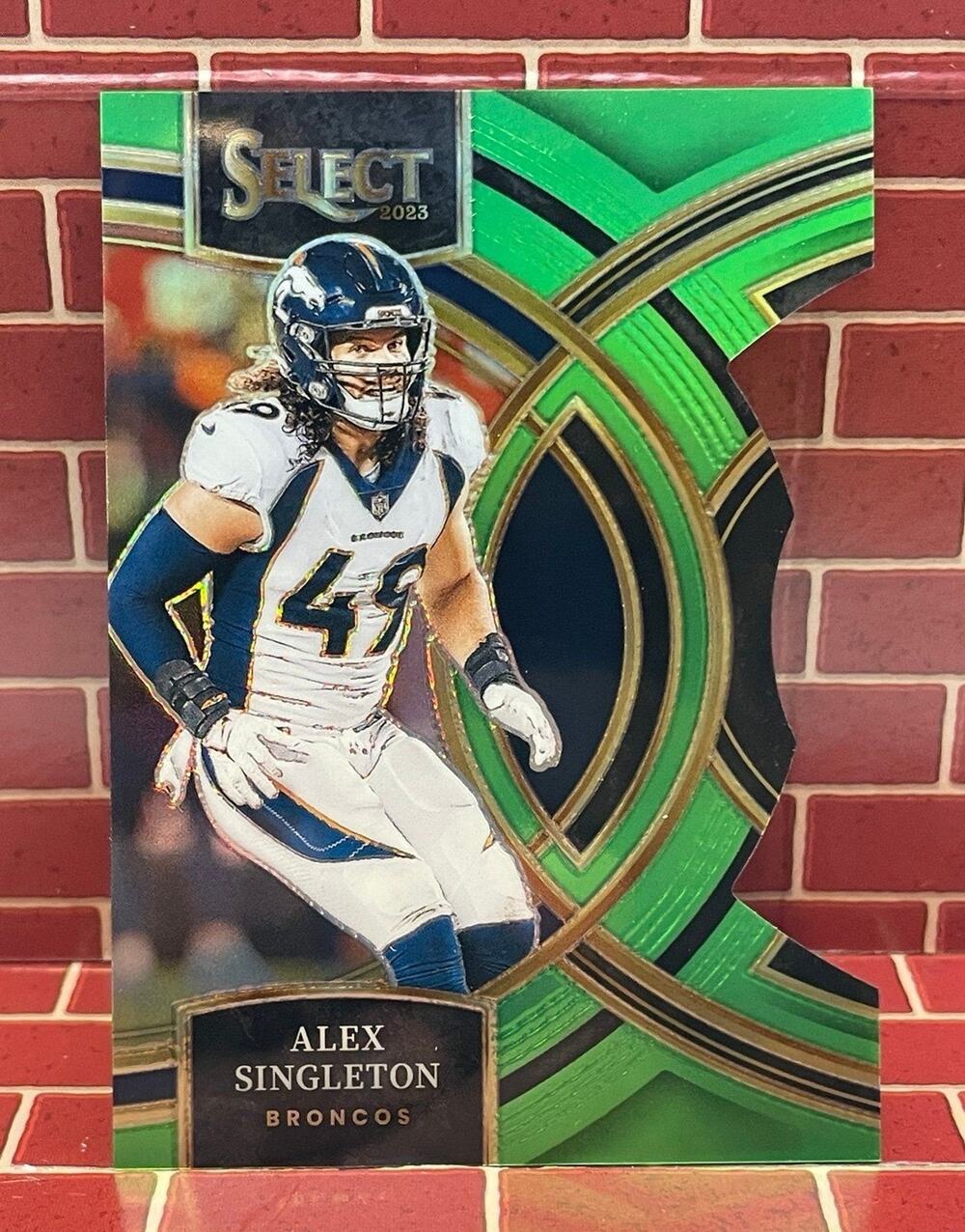 Alex Singleton #144 Die-Cut 026/499 2023 Select Lime Green Premier Level Prizm